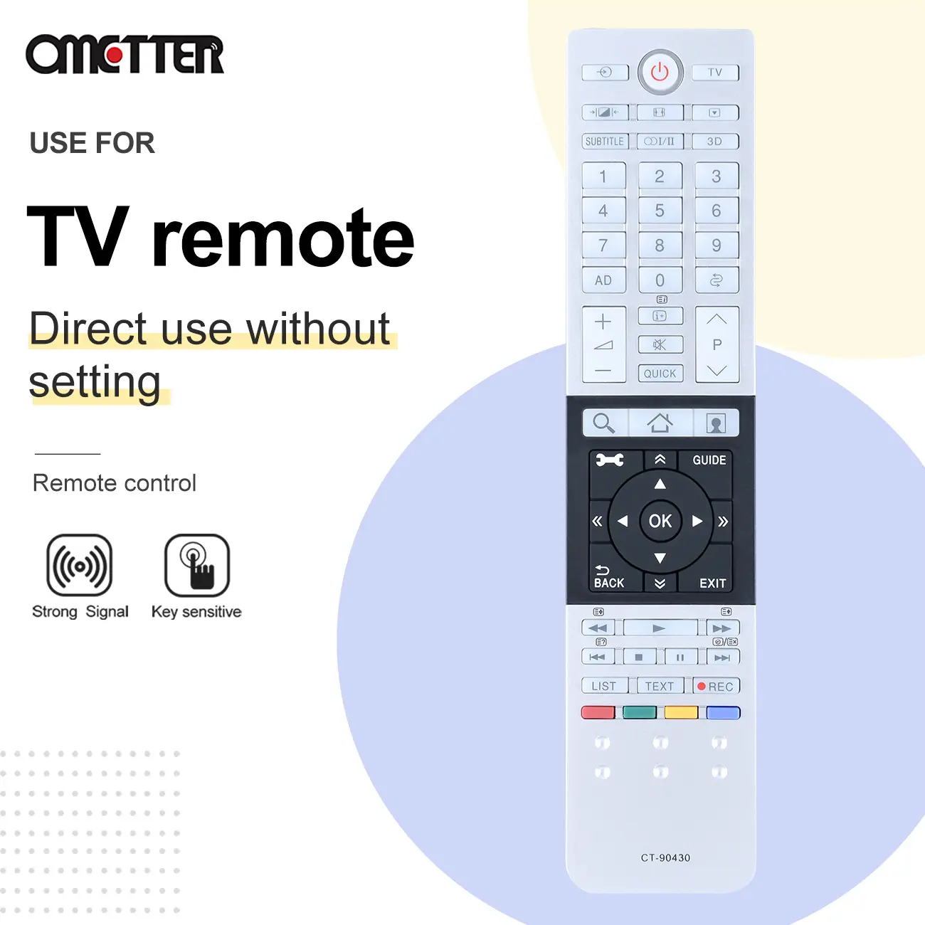New CT-90430 CT-90444 CT-90429 for Toshiba TV Remote Control Ultra HD 4K CT-90427 CT-90428 CT 90326