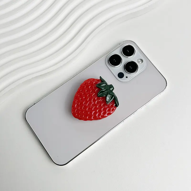 Cute Pineapple Cherry Strawberry Phone Socket for IPhone Samsung Universal Accessories Phone Holder Ring Support Stand