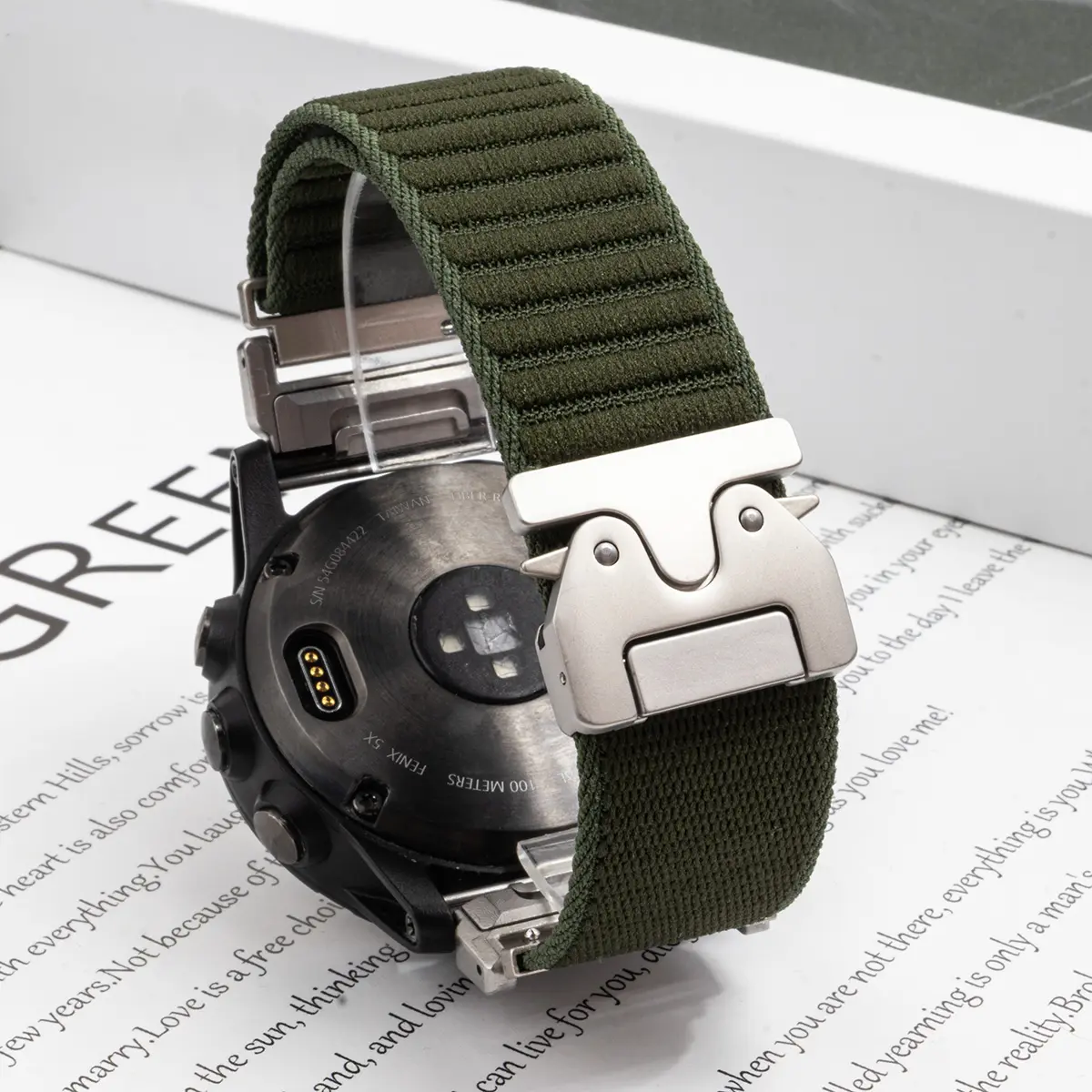 26mm Nylon Loop Strap For Garmin Fenix E 8 47mm 7 7X Pro/6X 6XPro/Enduro 3 2/Epix Pro Gen 2 51mm Quickfit Bracelet Sports Band
