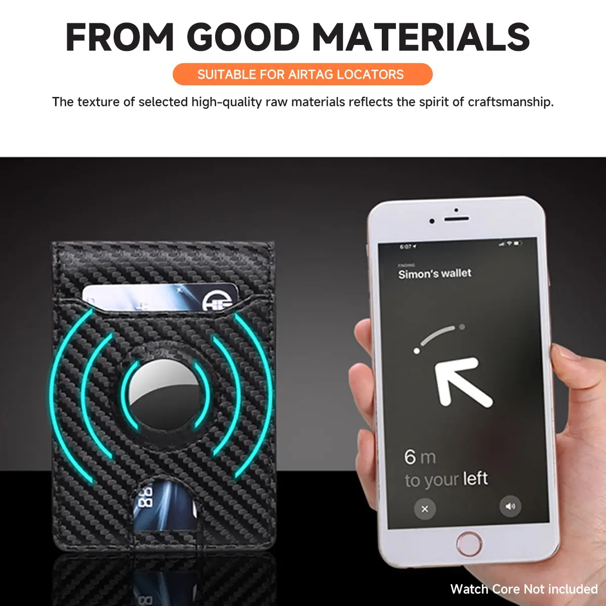 Anti Theft Credit Card Holder Men Wallets Carbon Fiber Wallet For Apple Airtag Small Coin Purse Minimalist Wallets For Air Tag