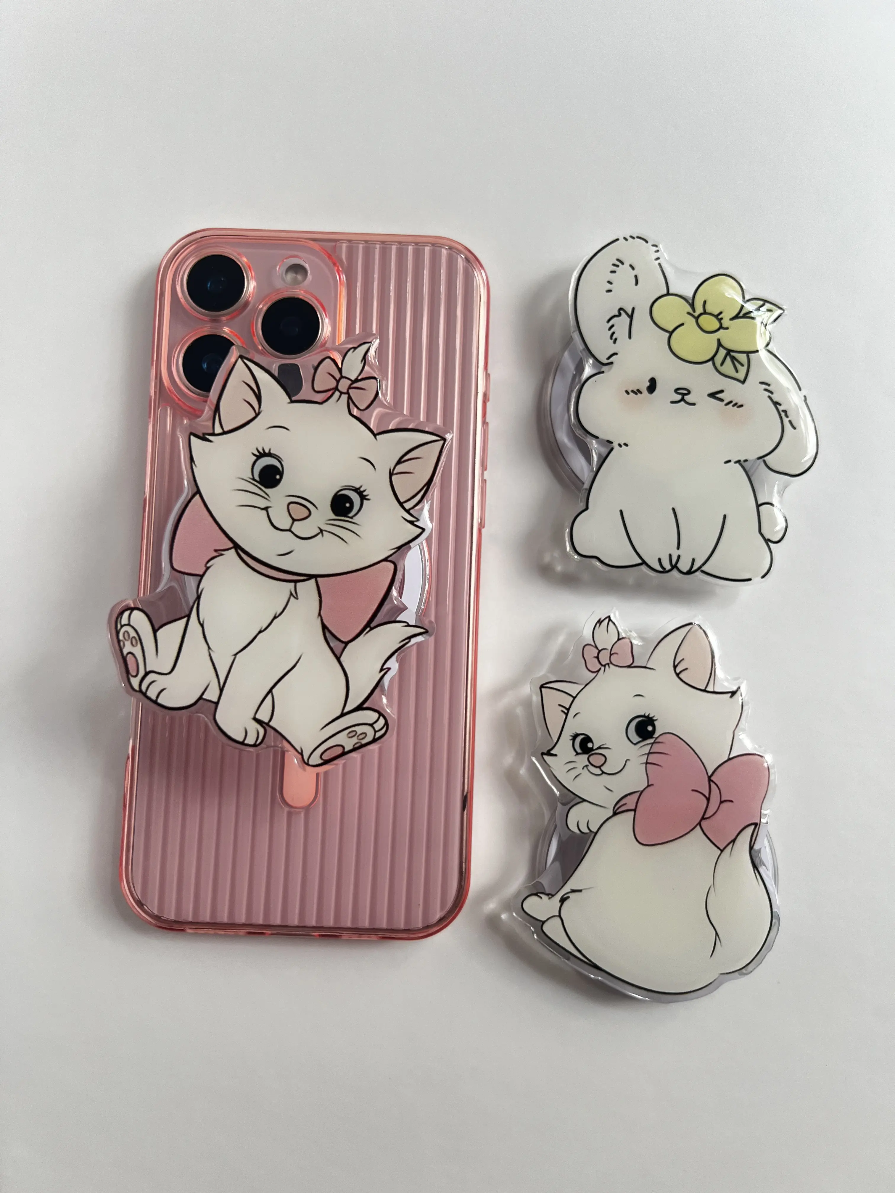 Korean Cute Cartoon Cat Rabbit Phone Holder Griptok Support For IPhone Samsung Phone Case Grip Tok Socket Bracket Girl Gift
