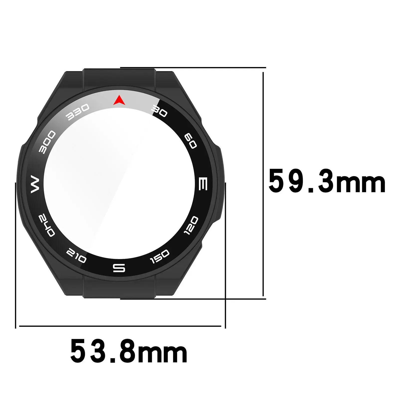 Tempered Glass + PC Cover for Huawei Watch Ultimate Full Coverage Protective Bumper Case for Huawei Ultimate Accessories