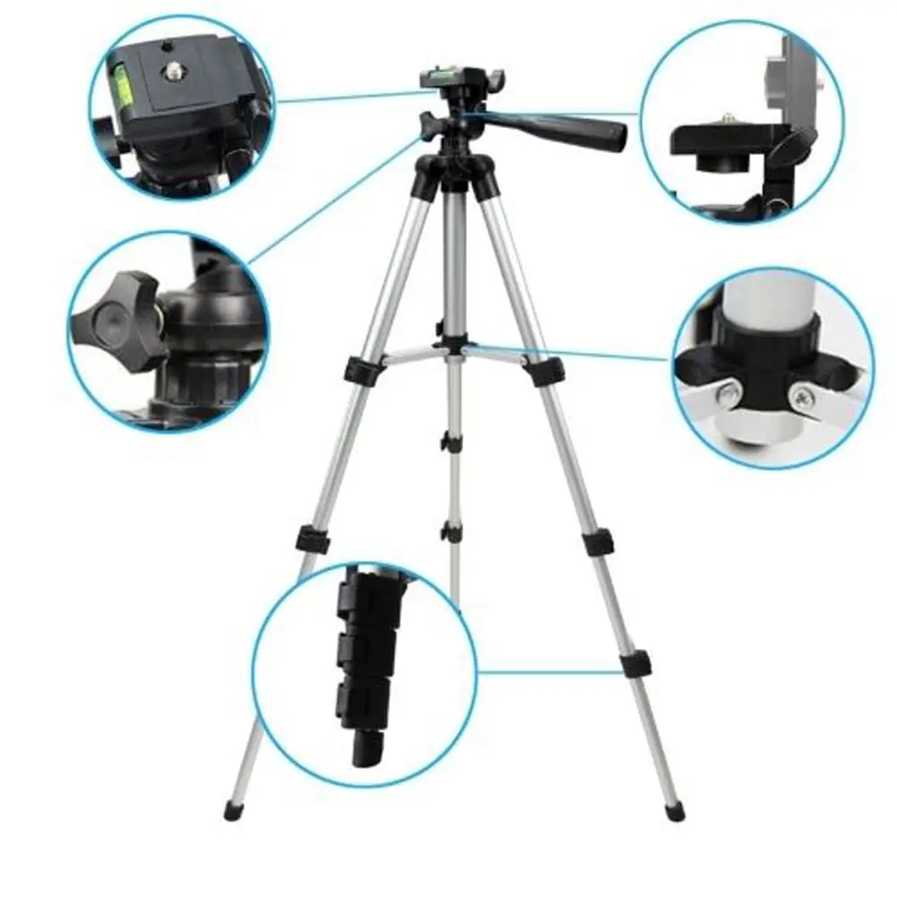 Universal Tripod Stand Aluminum Camera Tripod Stand Holder Mount Portable Mini Tripod for Canon Nikon Sony DSLR Camera