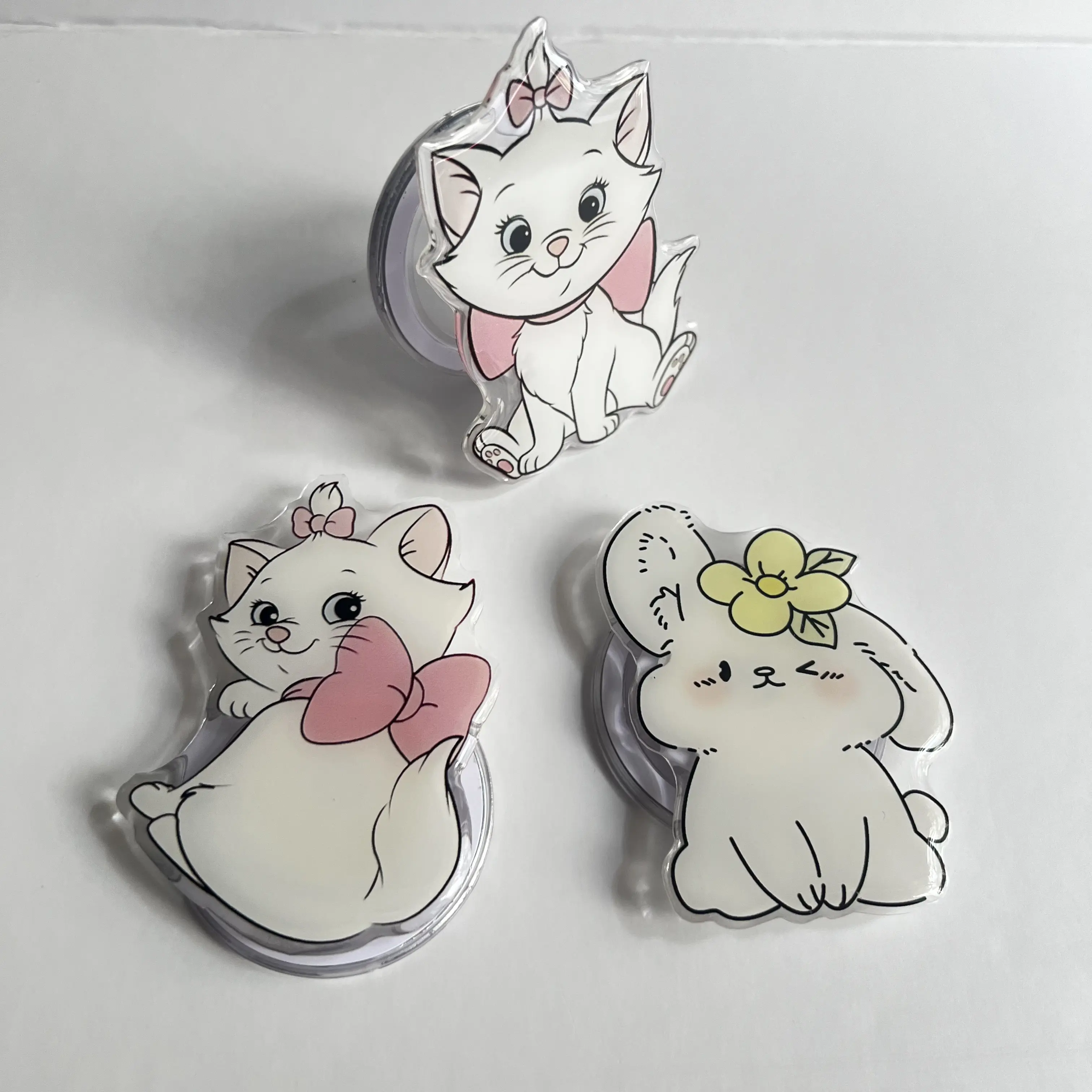Korean Cute Cartoon Cat Rabbit Phone Holder Griptok Support For IPhone Samsung Phone Case Grip Tok Socket Bracket Girl Gift