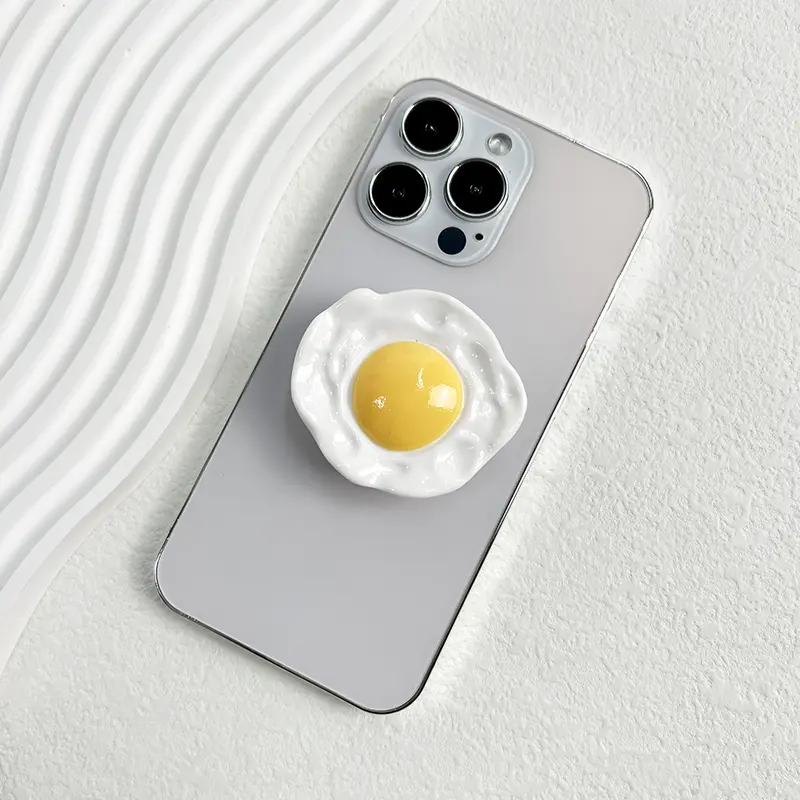 Creative Egg Phone Holder Foldable Socket Grip Tok holder For Magsafe IPhone Mac Samsung Safe Ring Finger Expanding Stand