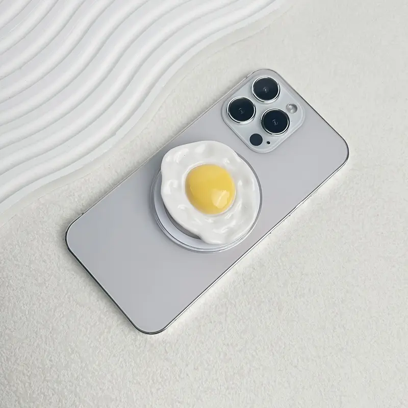 Creative Egg Phone Holder Foldable Socket Grip Tok holder For Magsafe IPhone Mac Samsung Safe Ring Finger Expanding Stand