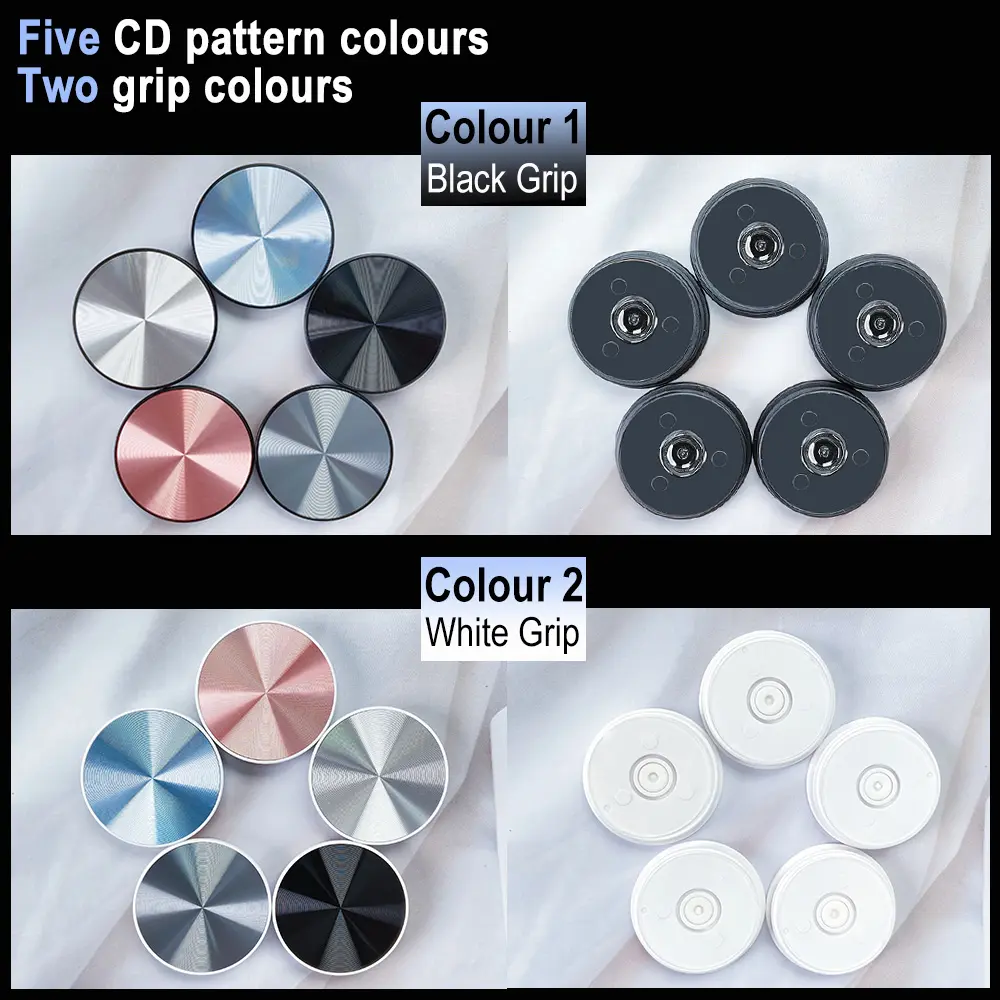 Grippopso CD Pattern Phone Holder Socket Ring Holder Griptok Universal Telephone Mobile Phone Finger Grip Holder Bracket