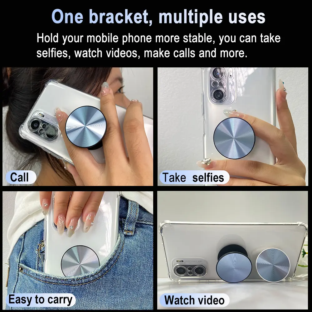 Grippopso CD Pattern Phone Holder Socket Ring Holder Griptok Universal Telephone Mobile Phone Finger Grip Holder Bracket