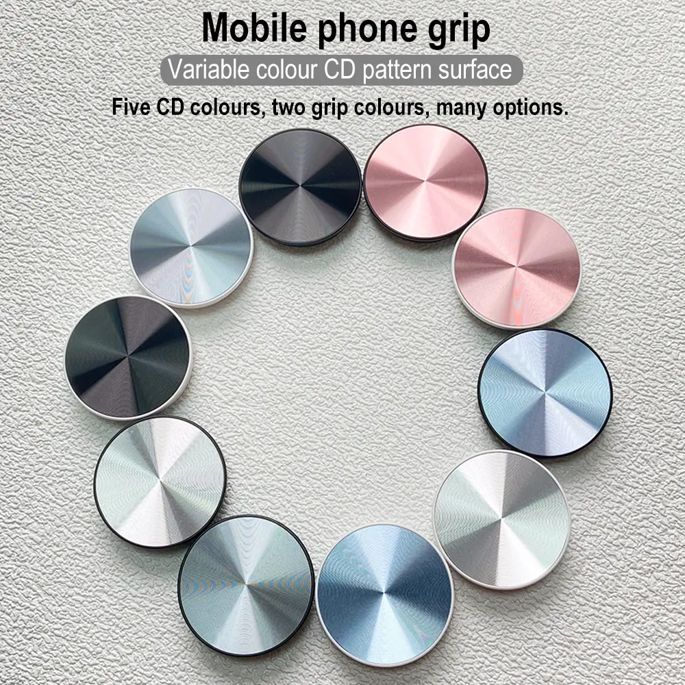Grippopso CD Pattern Phone Holder Socket Ring Holder Griptok Universal Telephone Mobile Phone Finger Grip Holder Bracket