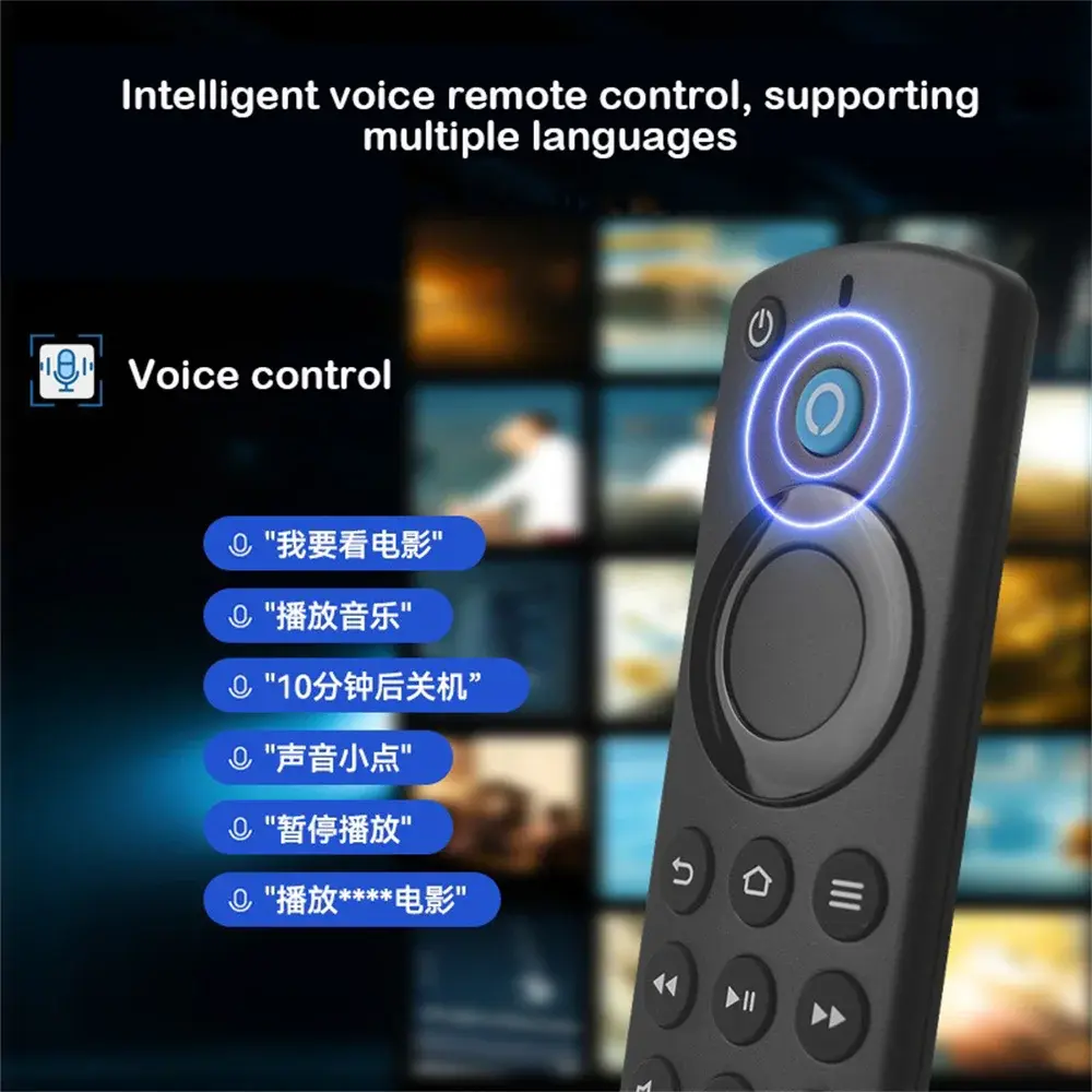 L5B83G Voice Remote Control for AMZ Fire TV Stick (2nd Gen, 3rd Gen, Lite, 4K, 4K Max), Fire TV Cube, for Smart TVs (3rd Gen)
