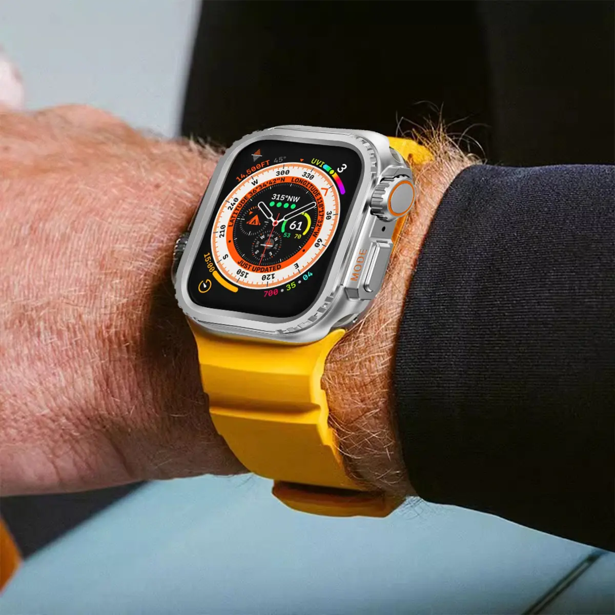 Silicone Strap+Metal Case For iWatch Ultra2 For Apple Watch 10/9/8/1/2/3/4/5/6/7 Sports Bracelet Band 46mm 49mm 45mm 44mm 42mm