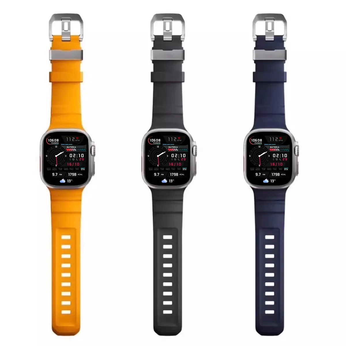 Silicone Strap+Metal Case For iWatch Ultra2 For Apple Watch 10/9/8/1/2/3/4/5/6/7 Sports Bracelet Band 46mm 49mm 45mm 44mm 42mm