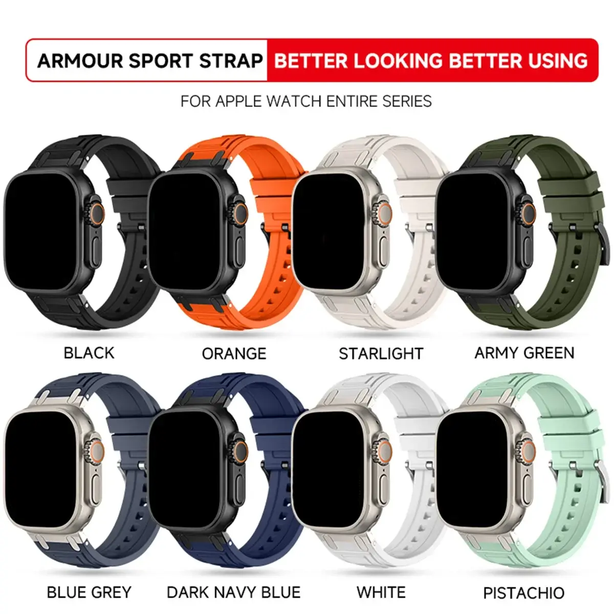 Titanium Metal Head Silicone Band for Apple Watch Ultra 2 49mm 46/45/44/42mm Rubber Strap for Iwatch Series 10 9 8 7 6 5 4 Se 3