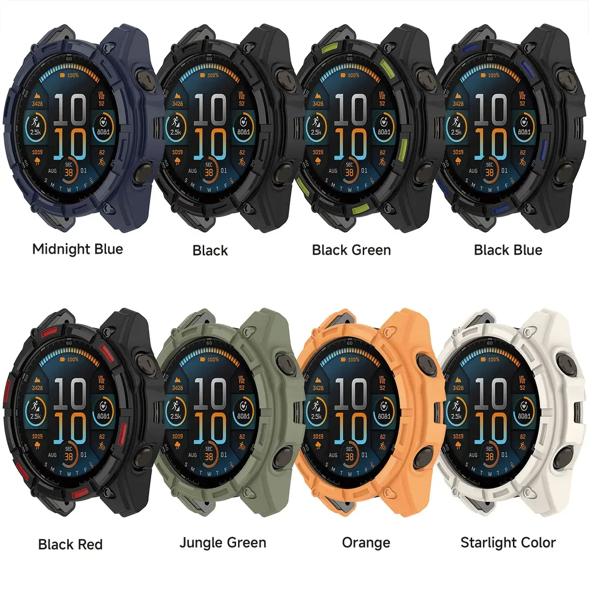TPU Case for Garmin Fenix8 51/47/43MM Watch Cover Bracelet Frame Bezel Replacement Shell for garmin Fenix 8 Protective Soft Case