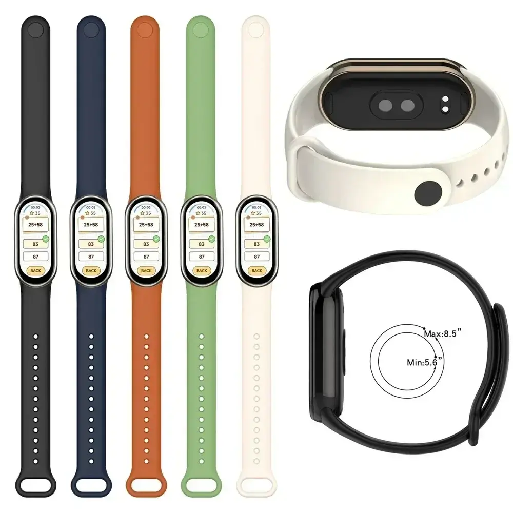 Silicone Strap For Xiaomi Mi band 8-8 NFC Sport Belt Replacement miband8 Bracelet waterproof smart band 8 watchband Accessories