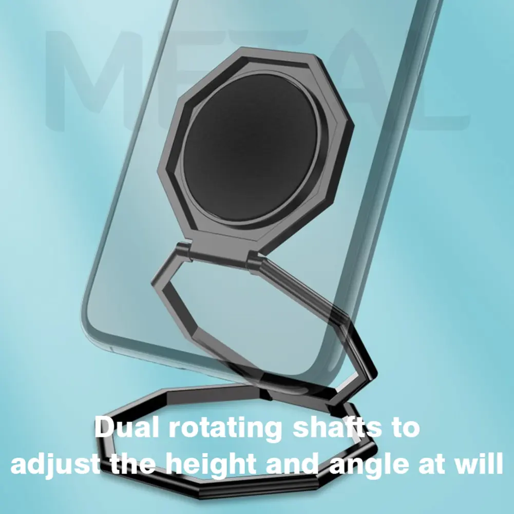 Foldable Magnetic Phone Ring Holder Wireless Phone Holder Detachable Phone Grip Holder for iPhone 15 Samsung Xiaomi OPPO