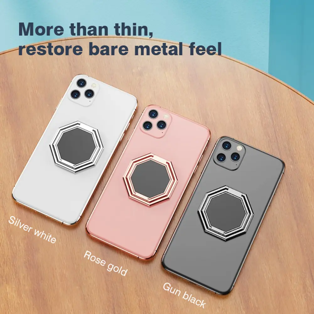 Foldable Magnetic Phone Ring Holder Wireless Phone Holder Detachable Phone Grip Holder for iPhone 15 Samsung Xiaomi OPPO