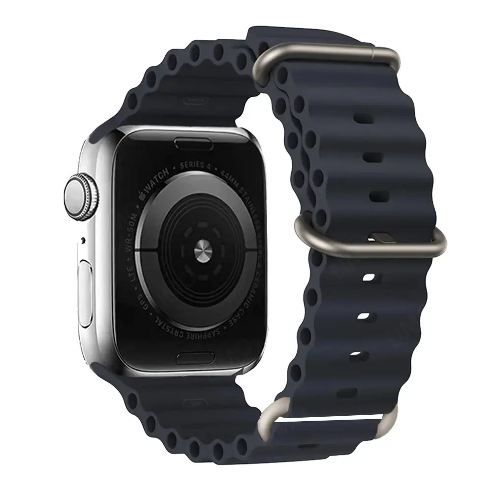 For Apple Watch Ultra Band 49mm 45mm 44mm 42mm 38 40mm 41mm 44 Mm Silicone Bracelet IWatch Series 9 7 8 4 5 6 SE 2 Strap