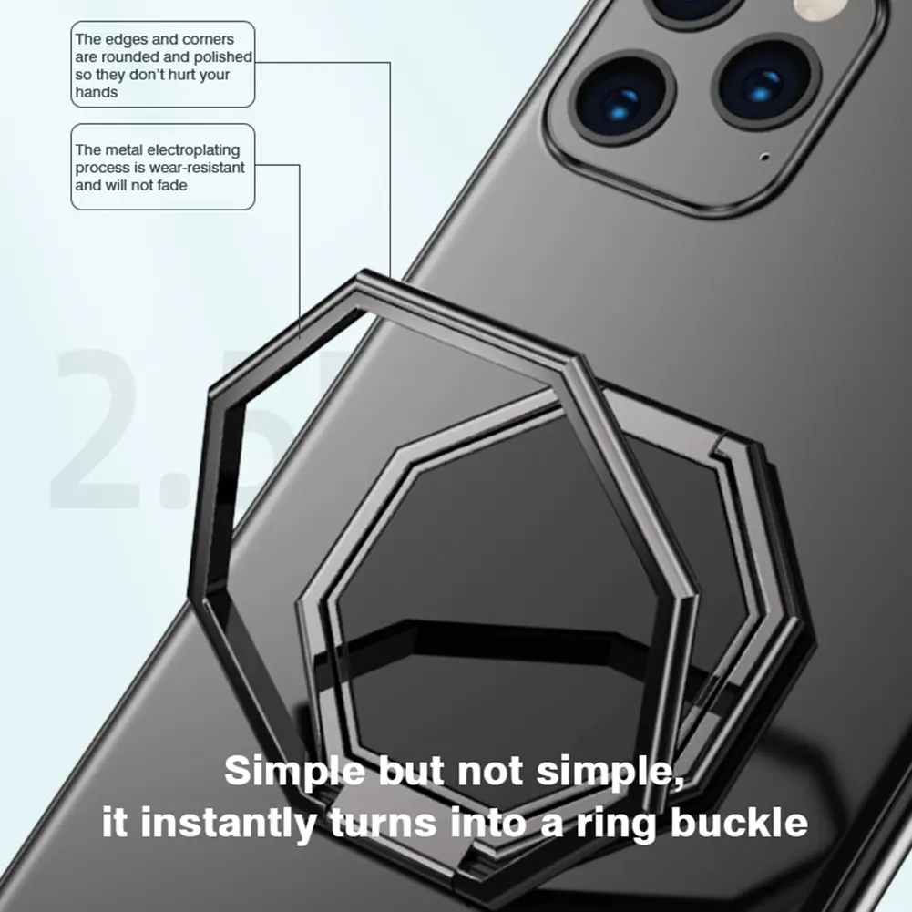 Foldable Magnetic Phone Ring Holder Wireless Phone Holder Detachable Phone Grip Holder for iPhone 15 Samsung Xiaomi OPPO