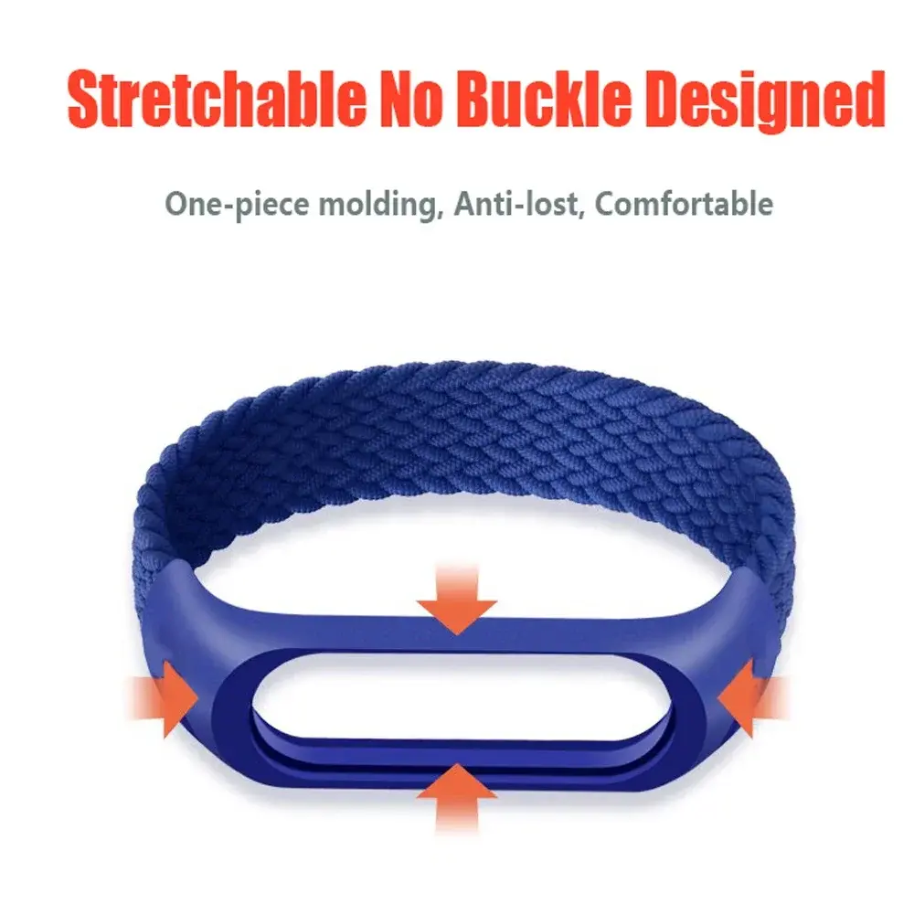Bracelet for Xiaomi Mi band 6 7 Strap Nylon Braided solo loop pulseira bracelet Miband5 Wristband belt Mi band 5 4 3 6 correa