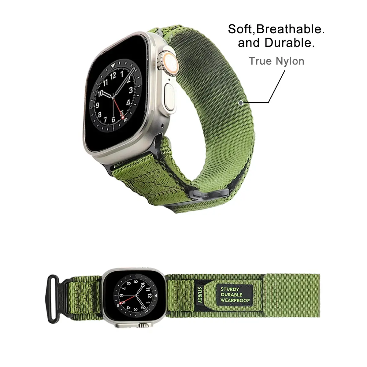 Tactical Nylon Strap for Apple Watch Band 49mm Ultra 2 49mm 44mm 41mm 45mm Alpine Trail Loop Bracelet IWatch Series 9 8 7 6 Se
