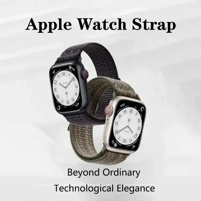 Nylon Band for Apple Watch Band Ultra 2 49mm 44mm 40mm 45mm 41mm 42mm 40mm Bracelet Strap IWatch Ultra Series 9 7 6 5 Se 8