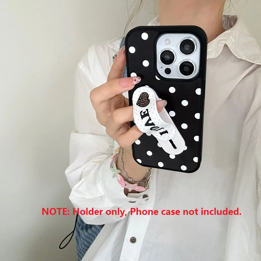 Leopard Print Love Stars Apple Band Aid for All Universal iPhone Samsung Push Pull Phone Bracket Finger Ring Holder Accessories