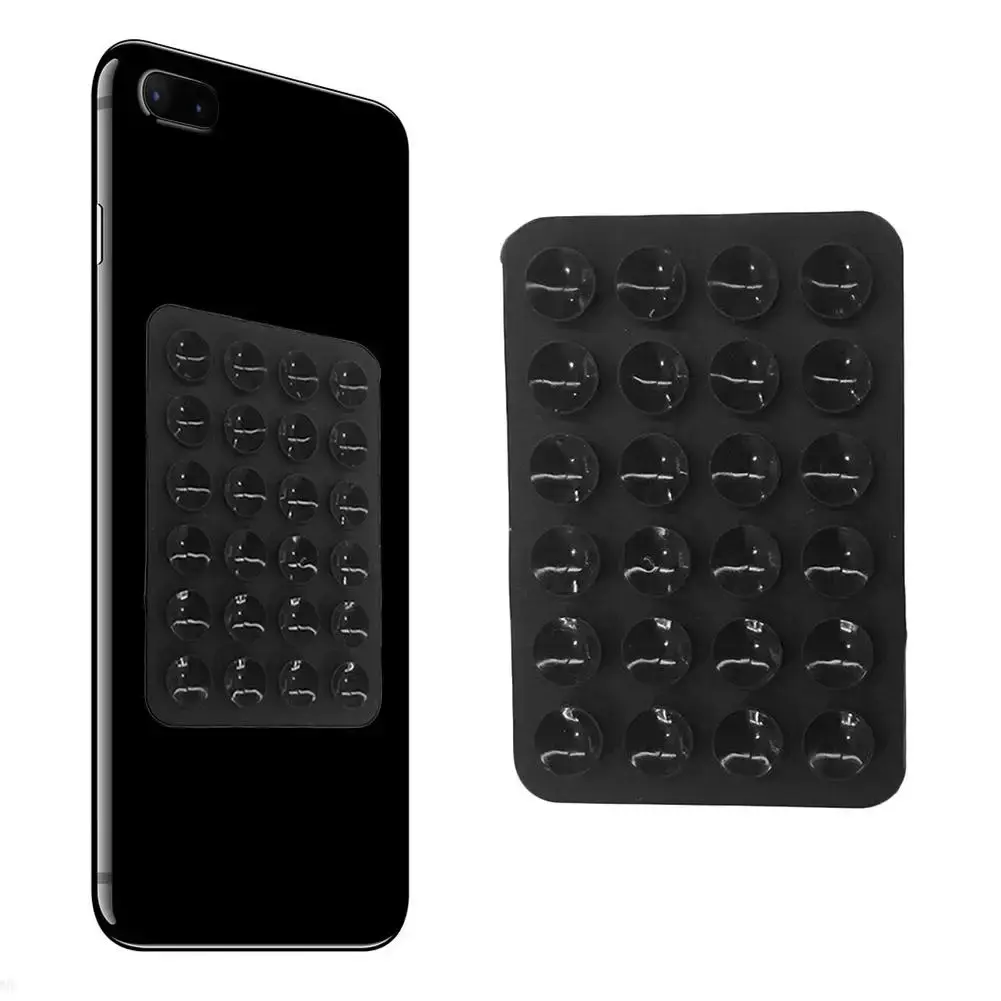 Double Side Silicone Suction Pad For Mobile Phone Fixture Suction Cup Backed Adhesive Silicone Rubber Sucker Pad For Fixing
