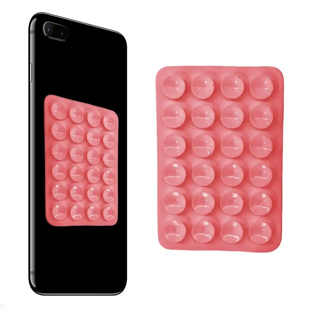 Double Side Silicone Suction Pad For Mobile Phone Fixture Suction Cup Backed Adhesive Silicone Rubber Sucker Pad For Fixing