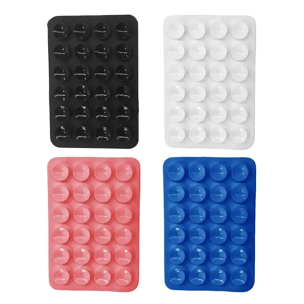Double Side Silicone Suction Pad For Mobile Phone Fixture Suction Cup Backed Adhesive Silicone Rubber Sucker Pad For Fixing