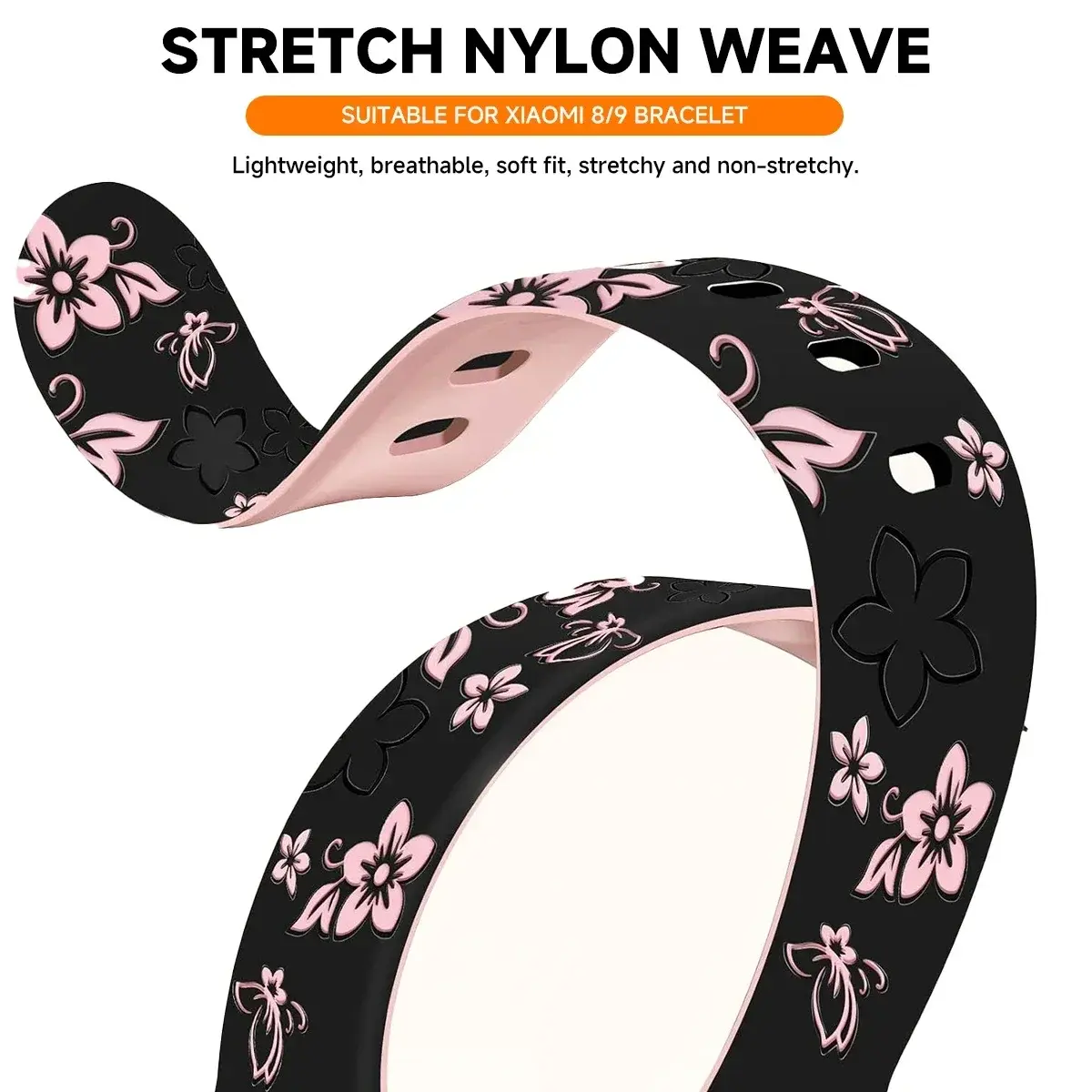 Silicone Engraved Strap for Xiaomi Band 9 8 Belt SmartWatch Wristband Watchband Original  Replacement Bracelet Accessories