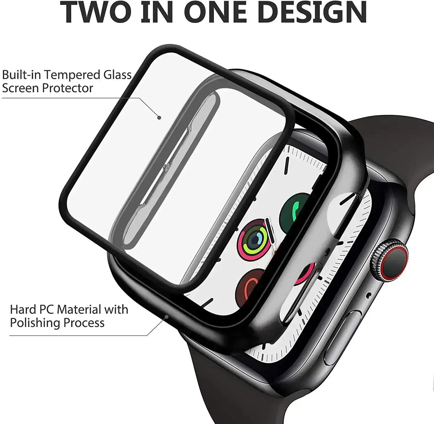 Tempered Glass+Cover For Apple Watch series 10 42mm 46mm Matte Hard PC bumper Screen Protector Case iWatch 10 42/46 Accessories