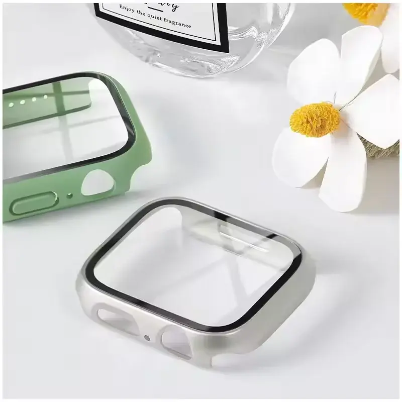 Tempered Glass+Cover For Apple Watch series 10 42mm 46mm Matte Hard PC bumper Screen Protector Case iWatch 10 42/46 Accessories