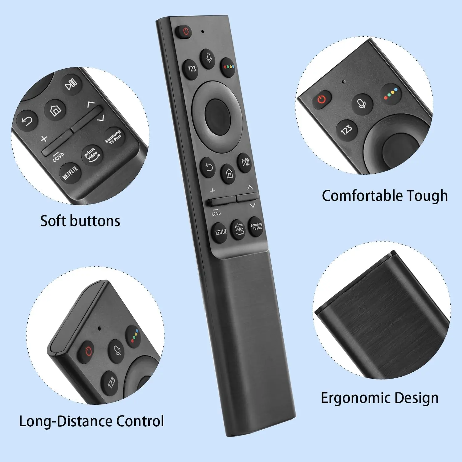 BN59-01363A Voice Remote Control Compatible with Samsung Smart TV QLED 4K 8K UHD/Crystal UHD 4K/NEO QLED QN UE UN MU Series