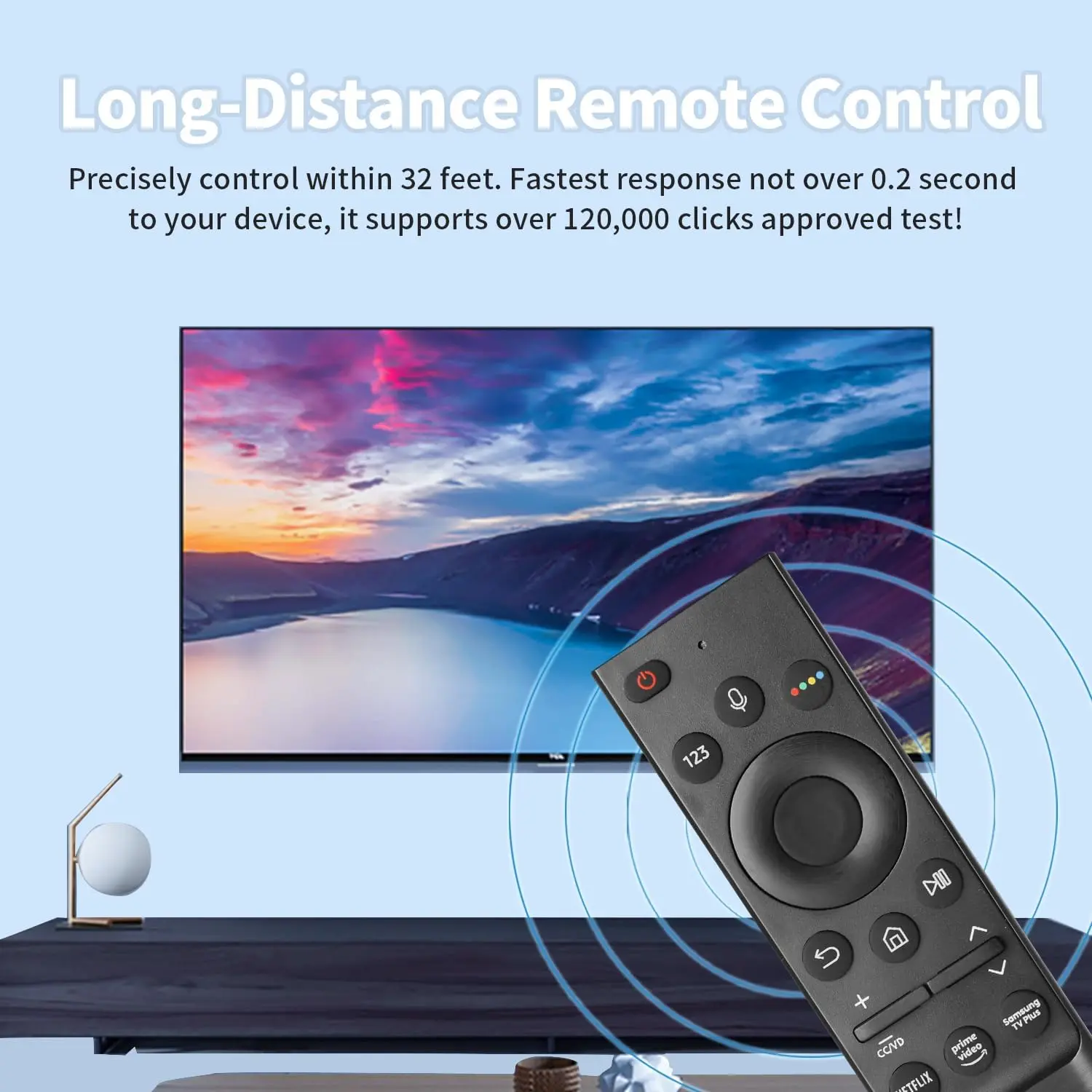 BN59-01363A Voice Remote Control Compatible with Samsung Smart TV QLED 4K 8K UHD/Crystal UHD 4K/NEO QLED QN UE UN MU Series