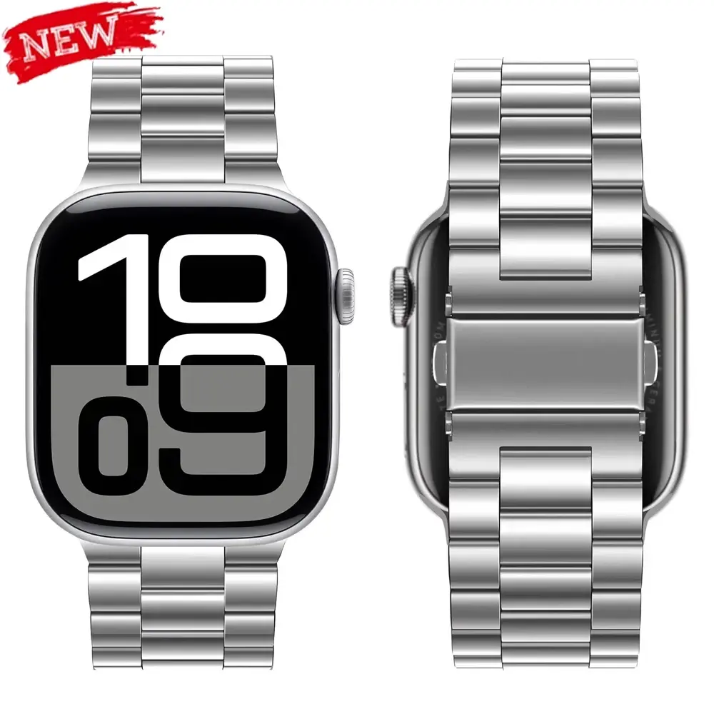 Stainless Steel Strap for Apple Watch Ultra 2 Band 46mm 49mm 40mm 44mm 42mm 41mm 45mm Bracelet IWatch Series 10 9 8 7 SE 6 5 4