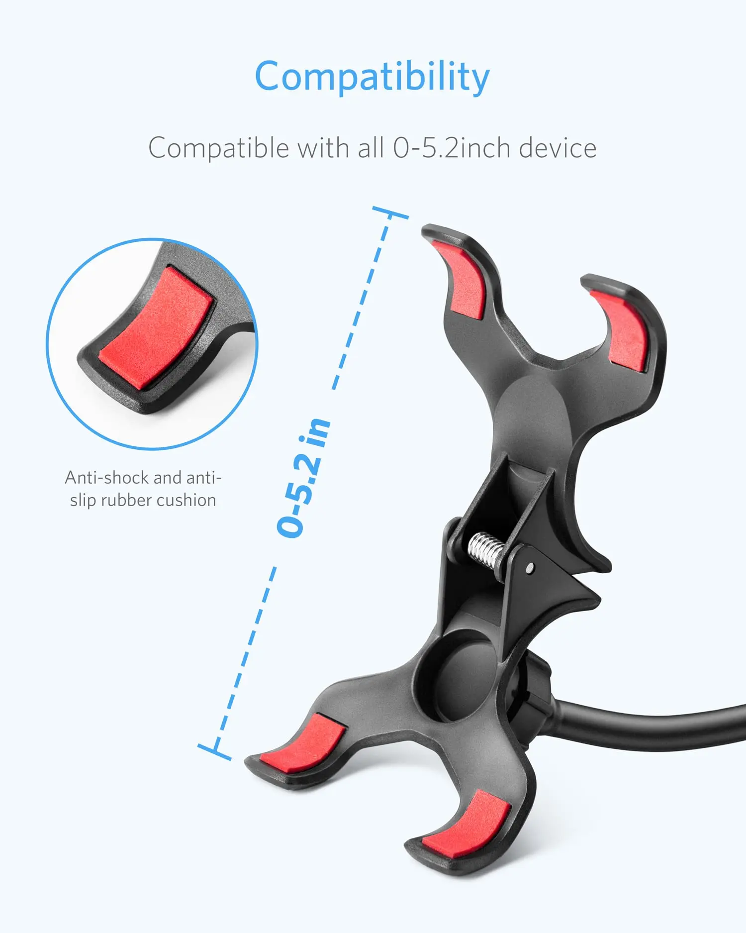 Gooseneck Phone Holder Universal 360 Flexible Mobile Phone Stand Lazy Bracket DIY Adjustable Long Arm Phone Mounts for Bed Desk