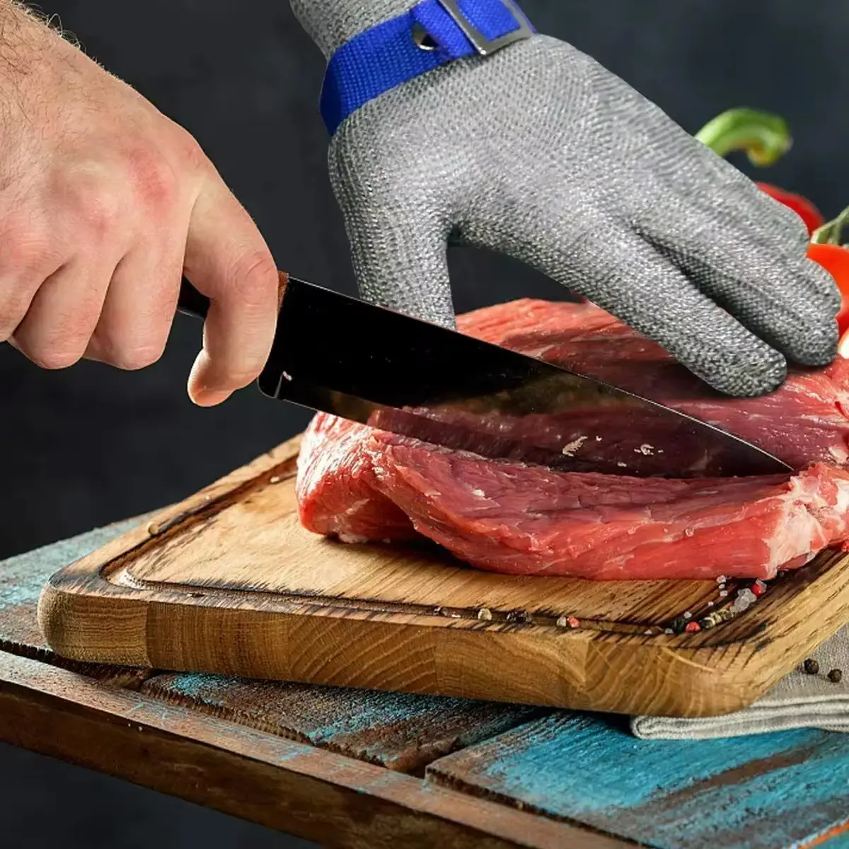 Cut Resistant Stainless Steel Gloves Working Safety Gloves Metal Mesh Anti Cutting For Butcher Worker