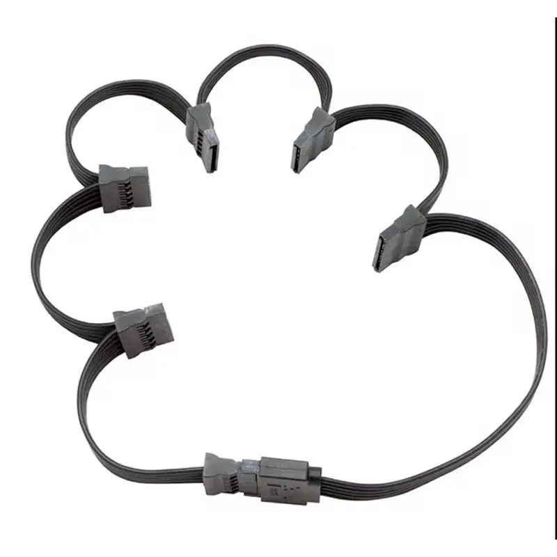 5-wire SATA 15pin male to female extension cable 1 to 1 2 3 4 5 6 for computer hard disk interface power cord