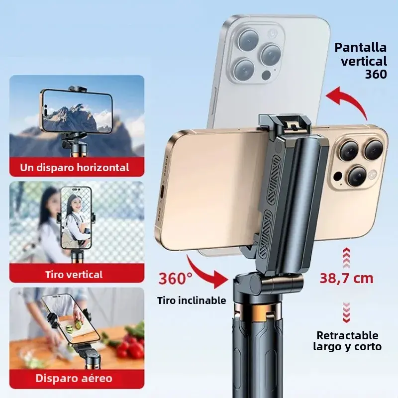 Super Mini Selfie Stick Portable Phone Holder Shooting Aid Versatile Integrated Design Bluetooth Remote For Live Broadcas