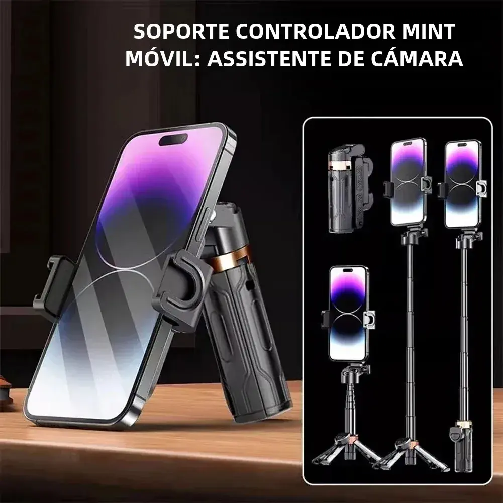 Super Mini Selfie Stick Portable Phone Holder Shooting Aid Versatile Integrated Design Bluetooth Remote For Live Broadcas
