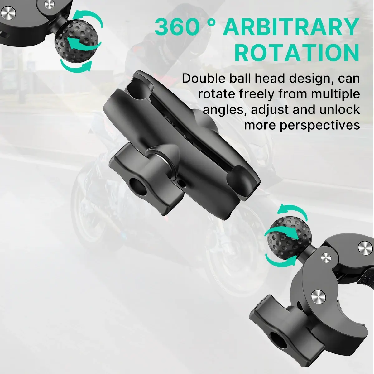 Camera Double Clip Crab Clamp For GoPro Motorcycle Bicycle Handlebar Clip Bracket For Insta360 One X2 X3 Sports Camera Accessory