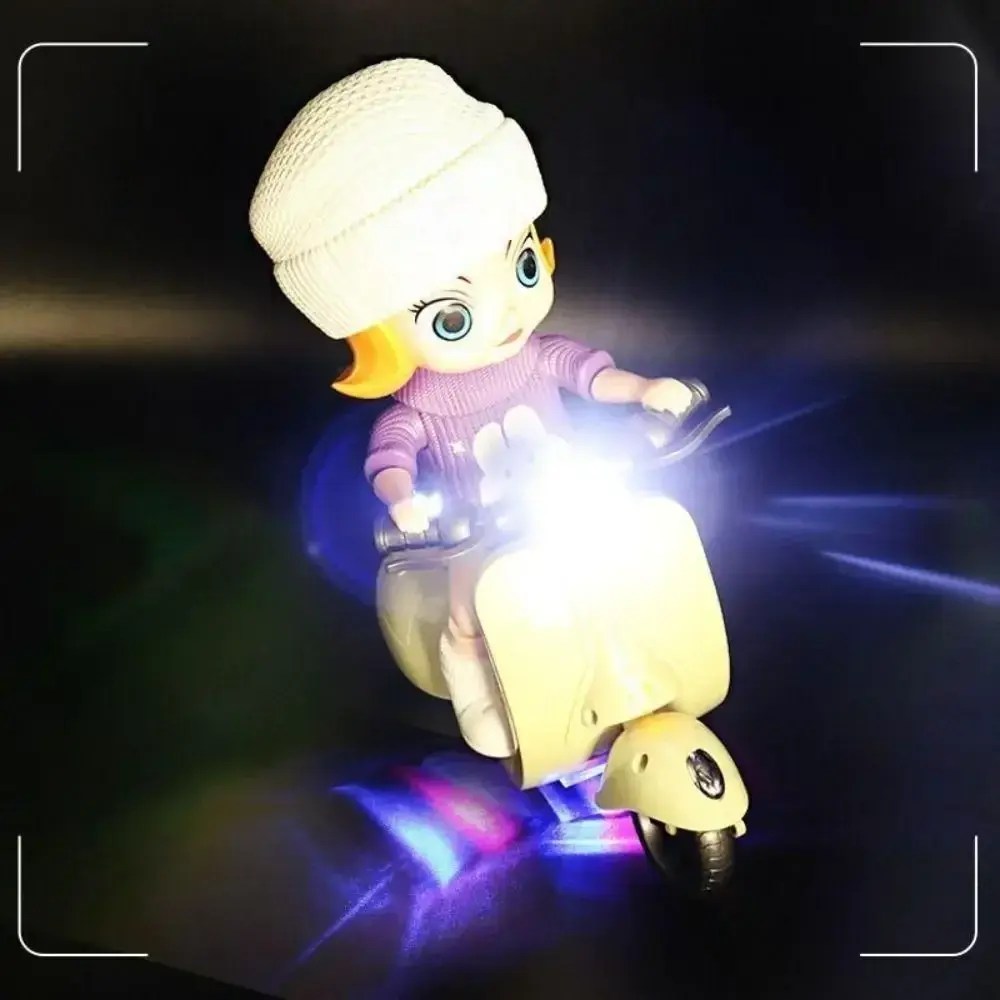 Labubu Doll Mini Electric Motorcycle,labubu Doll Accessories, Fun Cute Doll Toys,With Lights and Music,DIY Kid Christmas Gift