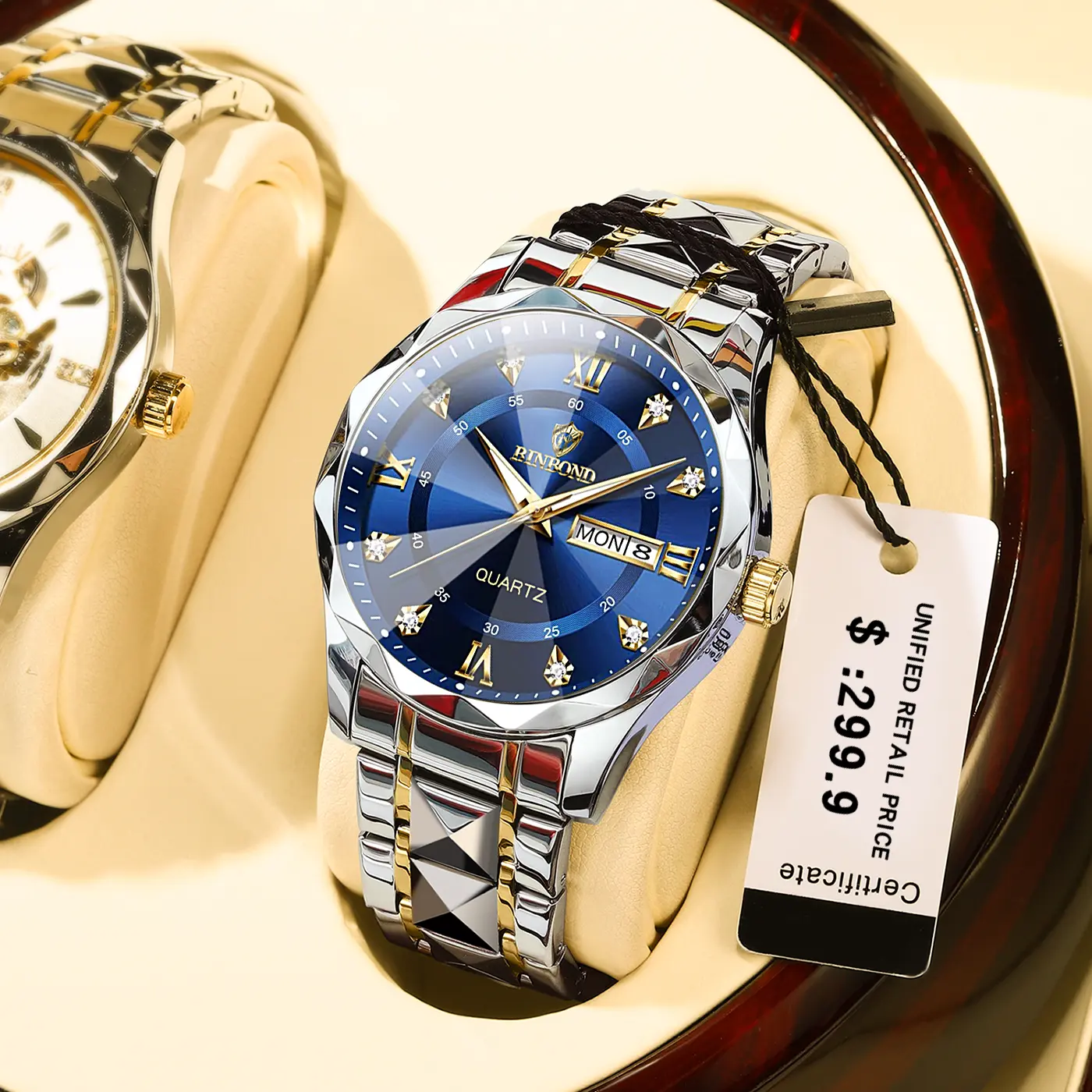 2025 New Men's Watch Date Week Fashion Watch Men Original Waterproof Non-mechanical Luminous Dual Calendar Quartz Wristwatch