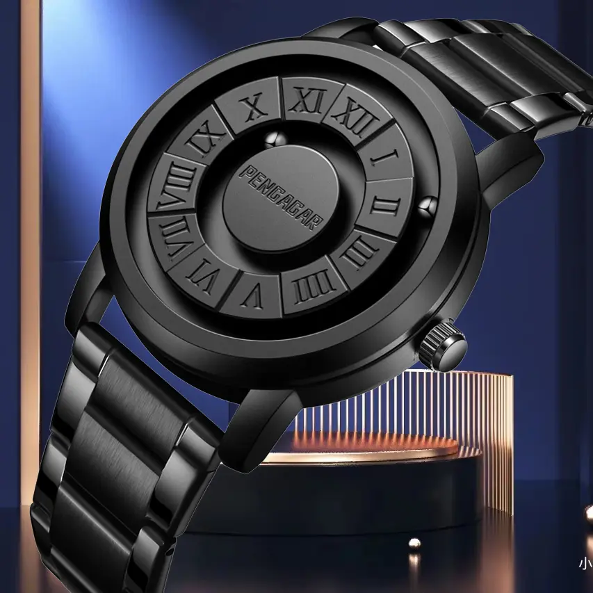 PENGAGAR Creativity Luxury Magnetic absorption Man Wristwatch Waterproof Quartz Men's Watches Stainless Steel Men Watch Reloj