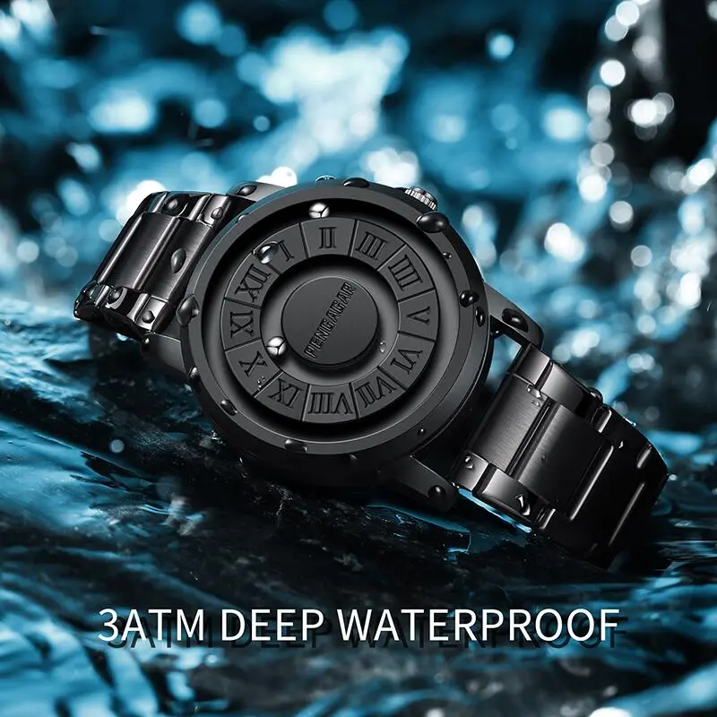 PENGAGAR Creativity Luxury Magnetic absorption Man Wristwatch Waterproof Quartz Men's Watches Stainless Steel Men Watch Reloj