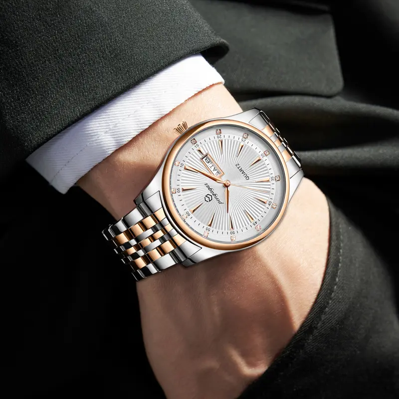 2025 New Fashion Quartz Man Watch Classic Luxury Business Stainless Casual Calendar Waterproof Luminous Men Watches Reloj Hombre