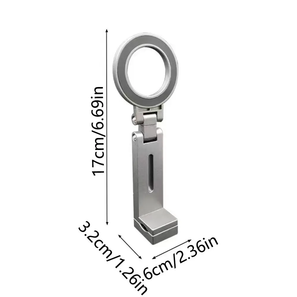 360° Rotation Magnetic Phone Holder Foldable Flexible Travel Phone Stand Strong Magnets Hands-Free Desk Phone Clip Bracket Car
