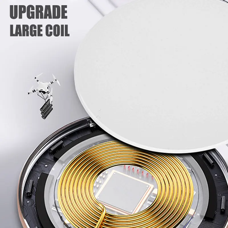 15W Universal Wireless Charger For iPhone 14 13 12 11 ProMax Fast Wireless Charger Stand For Samsung Xiaomi Huawei Charging Pad