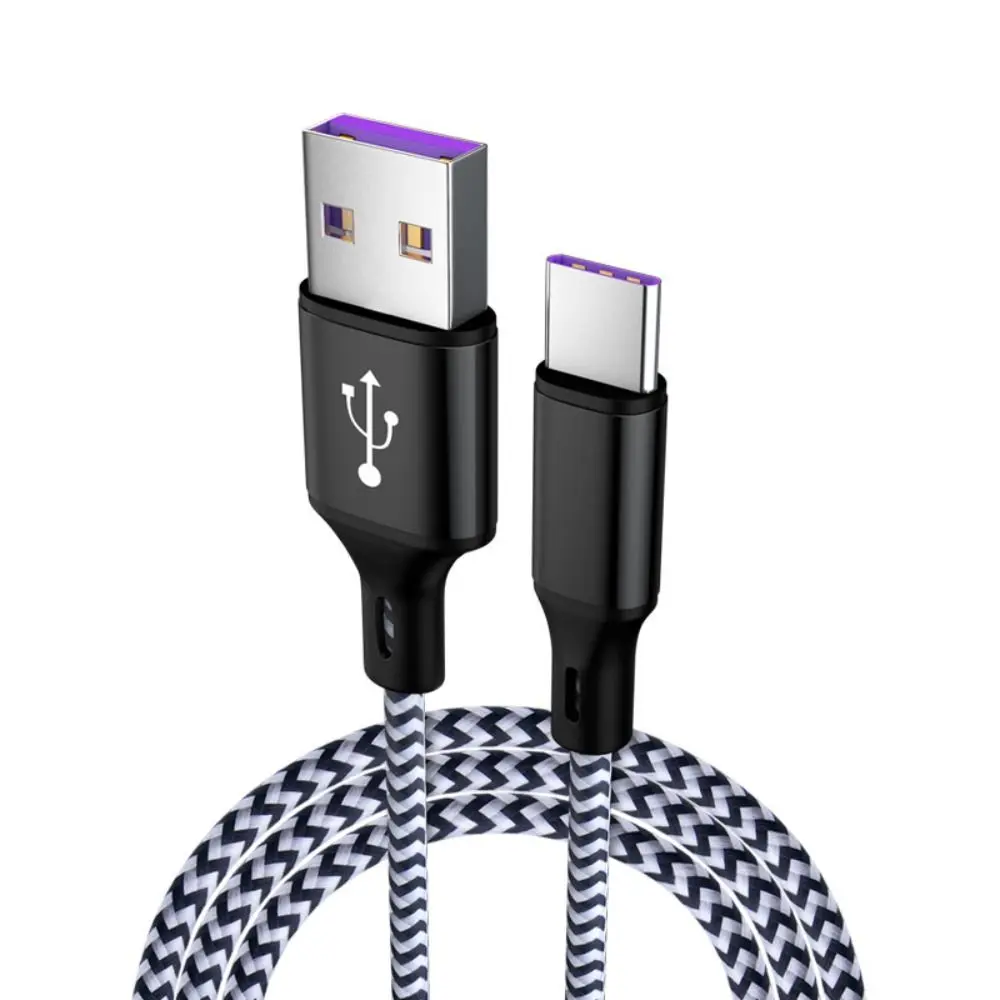 Type C Fast Charging Cable Fast Charging Nylon Braided Nylon Braided Charge Cable 6A 1m/2m Mobile Phone Data Cord